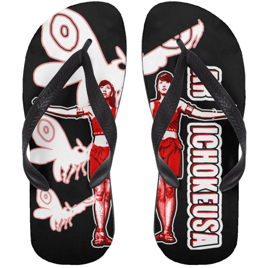 ArtichokeUSA Character and Font design. Shobijin (Twins)/Mothra Fan Art . Let's Create Your Own Design Today. Adult Flip Flops