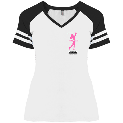 OPG Custom Design #16. Get My Nine. Ladies' Game V-Neck T-Shirt