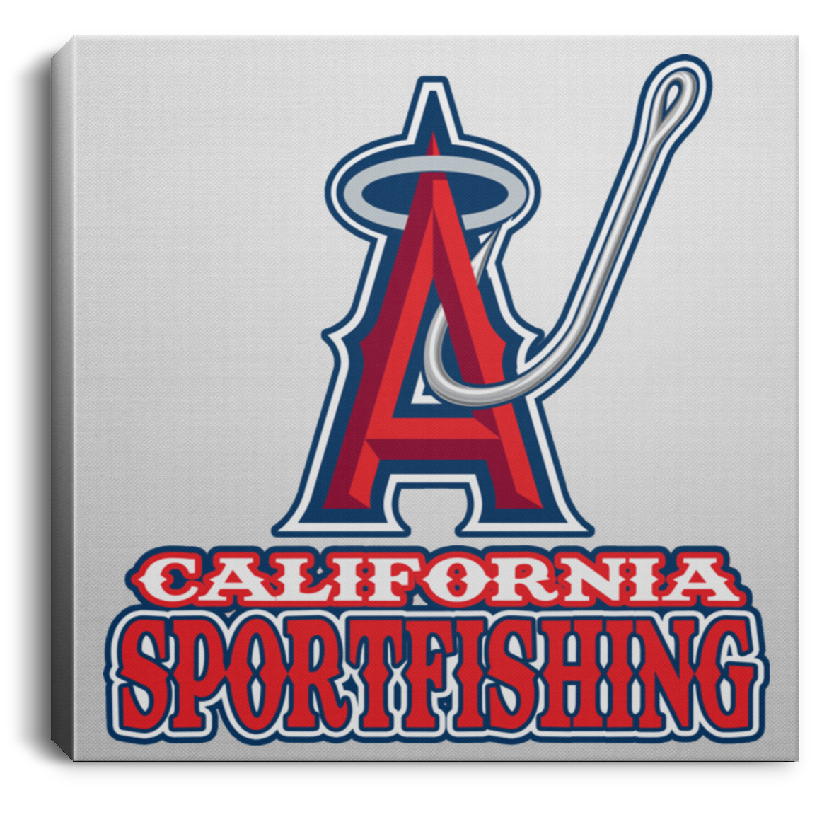 ArtichokeUSA Custom Design #4. California Anglers.California Sportsfishing. Angels of Anaheim from Orange County in California Parody. Square Canvas .75in Frame