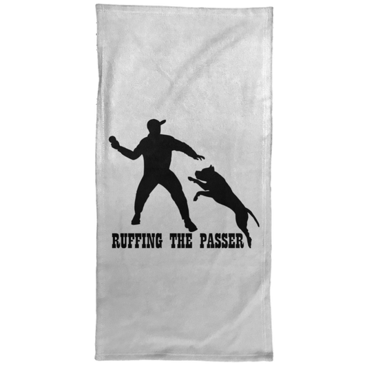ArtichokeUSA Custom Design. Ruffing the Passer. Pitbull Edition. Male Version. Towel - 15x30