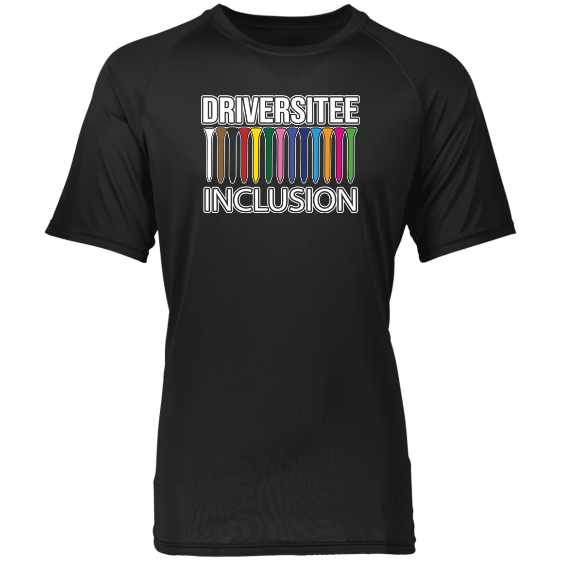 OPG Custom Design #6. Driversitee and Inclusion. Raglan Sleeve 100% Polyester T-Shirt