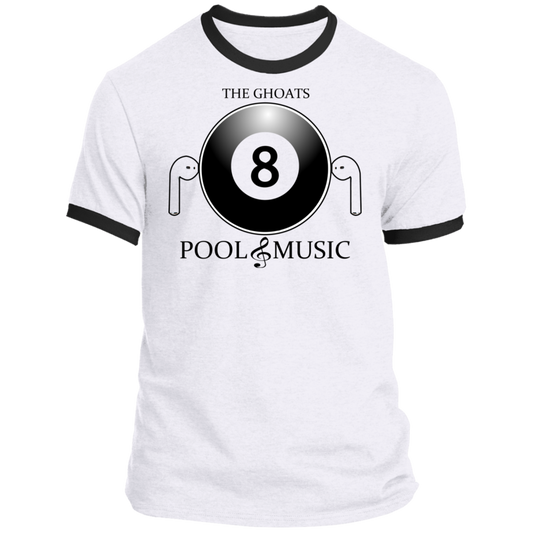 The GHOATS Custom Design. #19 Pool & Music. Ringer Tee