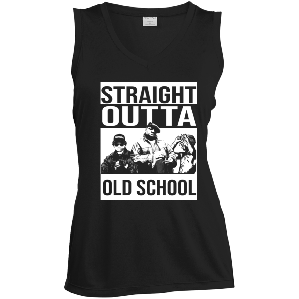 ArtichokeUSA Custom Design. Straight Outta Old School. The GOATs of Rap. Ladies' Sleeveless V-Neck