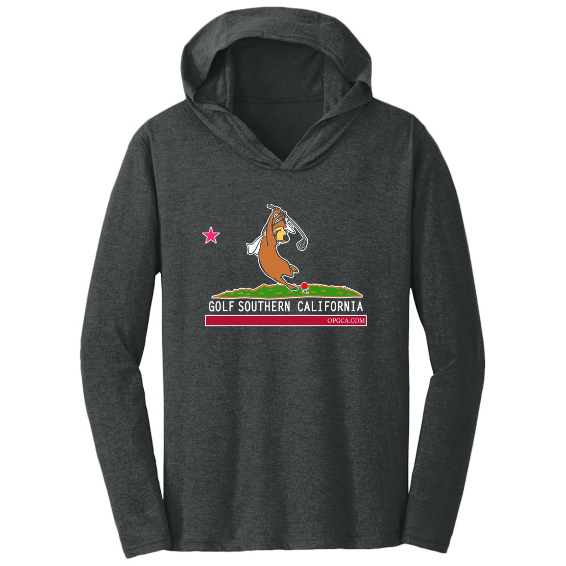 Custom Design #15. Golf Southern California with Yogi Fan Art. Triblend T-Shirt Hoodie