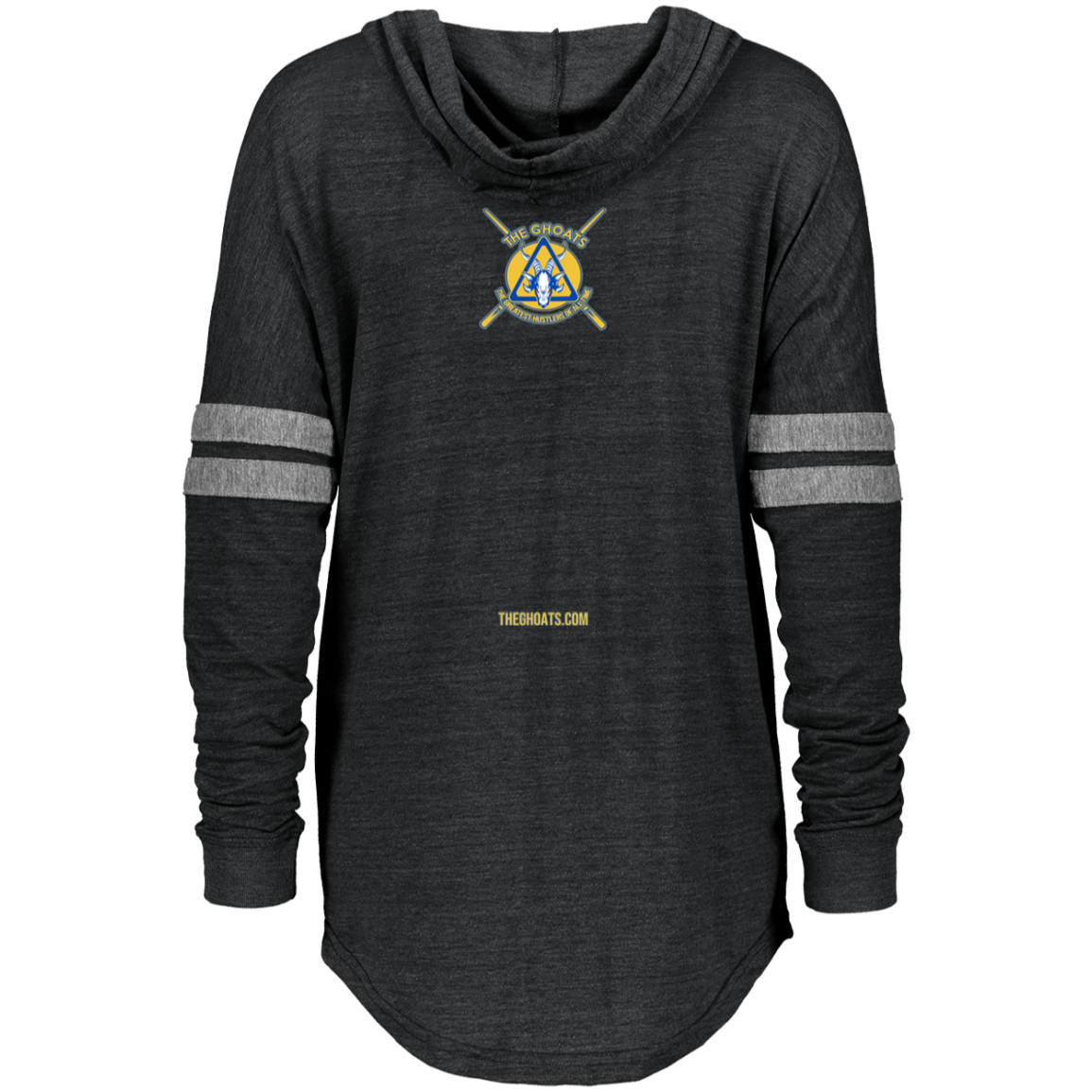 The GHOATS Custom Design. #12 GOLDEN STATE HUSTLERS.	Ladies Hooded Low Key Pullover