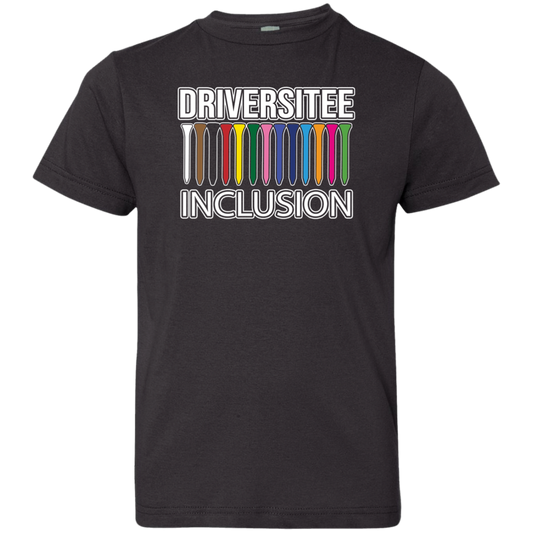 ZZZ#06 OPG Custom Design. DRIVER-SITEE & INCLUSION. Youth Jersey T-Shirt