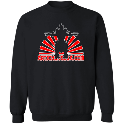 ArtichokeUSA Custom Design. Fan Art Mechagodzilla/Godzilla. Crewneck Pullover Sweatshirt