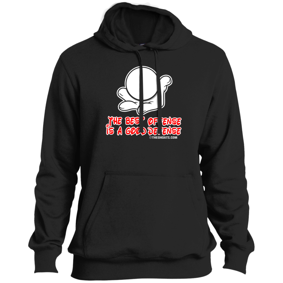 The GHOATS Custom Design. #5 The Best Offense is a Good Defense. Tall Pullover Hoodie