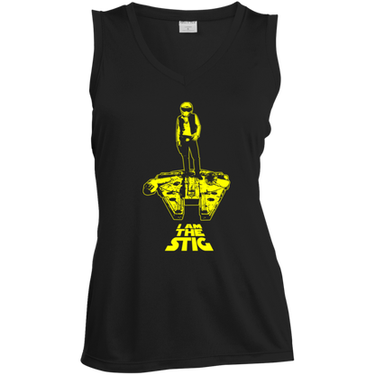 ArtichokeUSA Custom Design. I am the Stig. Han Solo / The Stig Fan Art. Ladies' Sleeveless V-Neck