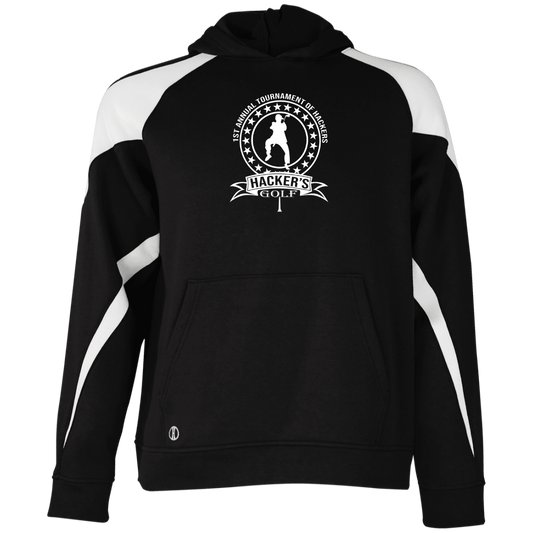 OPG Custom Design #20. 1st Annual Hackers Golf Tournament. Youth Athletic Colorblock Fleece Hoodie