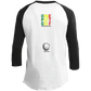 OPG Custom Design #22. One Putt / One Love Parody with Fan Art. Male Edition. 3/4 Raglan Sleeve Shirt 100% Ringspun Combed Cotton