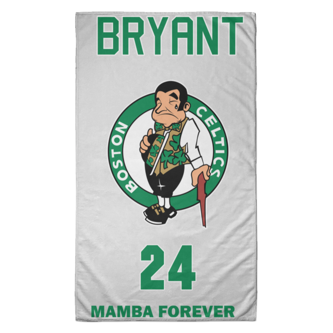 ArtichokeUSA Custom Design. RIP Kobe. Mamba Forever. Celtics / Lakers Fan Art Tribute. Towel - 35x60