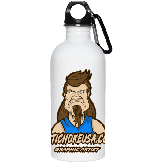 ArtichokeUSA Character and Font design. Let's Create Your Own Team Design Today. Mullet Mike. 20 oz. Stainless Steel Water Bottle