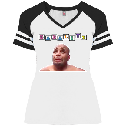 Artichoke Fight Gear Custom Design #3. Babality. Ladies' Game V-Neck T-Shirt