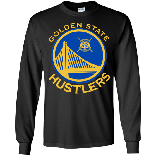 The GHOATS Custom Design. #12 GOLDEN STATE HUSTLERS.	Youth LS T-Shirt