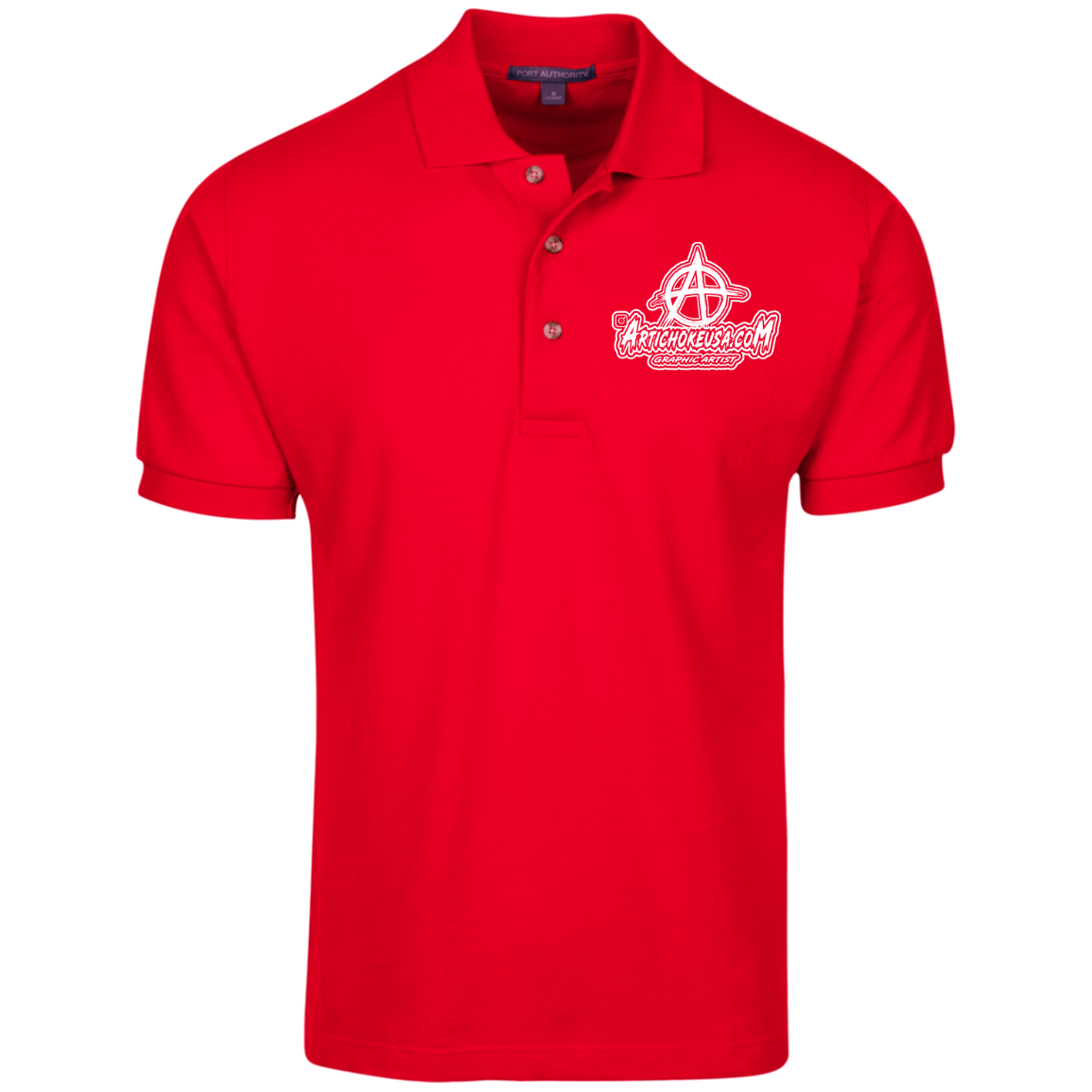 Embroidered Cotton Pique Knit Polo