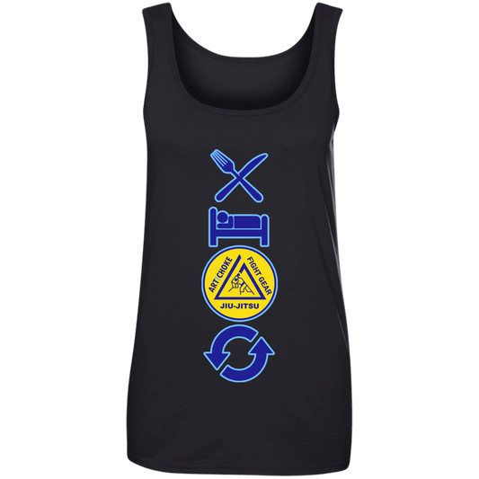 Artichoke Fight Gear Custom Design #4. Eat. Sleep. BJJ/Create Your Own Custom Design Repeat. BJJ. Ladies' 100% Ringspun Cotton Tank Top