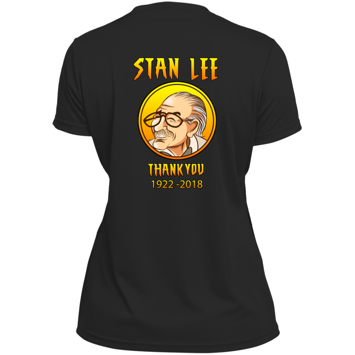 ArtichokeUSA Character and Font design. Stan Lee Thank You Fan Art. Let's Create Your Own Design Today. Ladies’ Moisture-Wicking V-Neck Tee