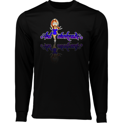 ArtichokeUSA Character and Font Design. Let’s Create Your Own Design Today. Blue Girl. Long Sleeve Moisture-Wicking Tee