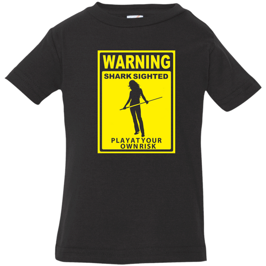 The GHOATS Custom Design. #34 Beware of Sharks. Play at Your Own Risk. (Ladies only version). Infant Jersey T-Shirt