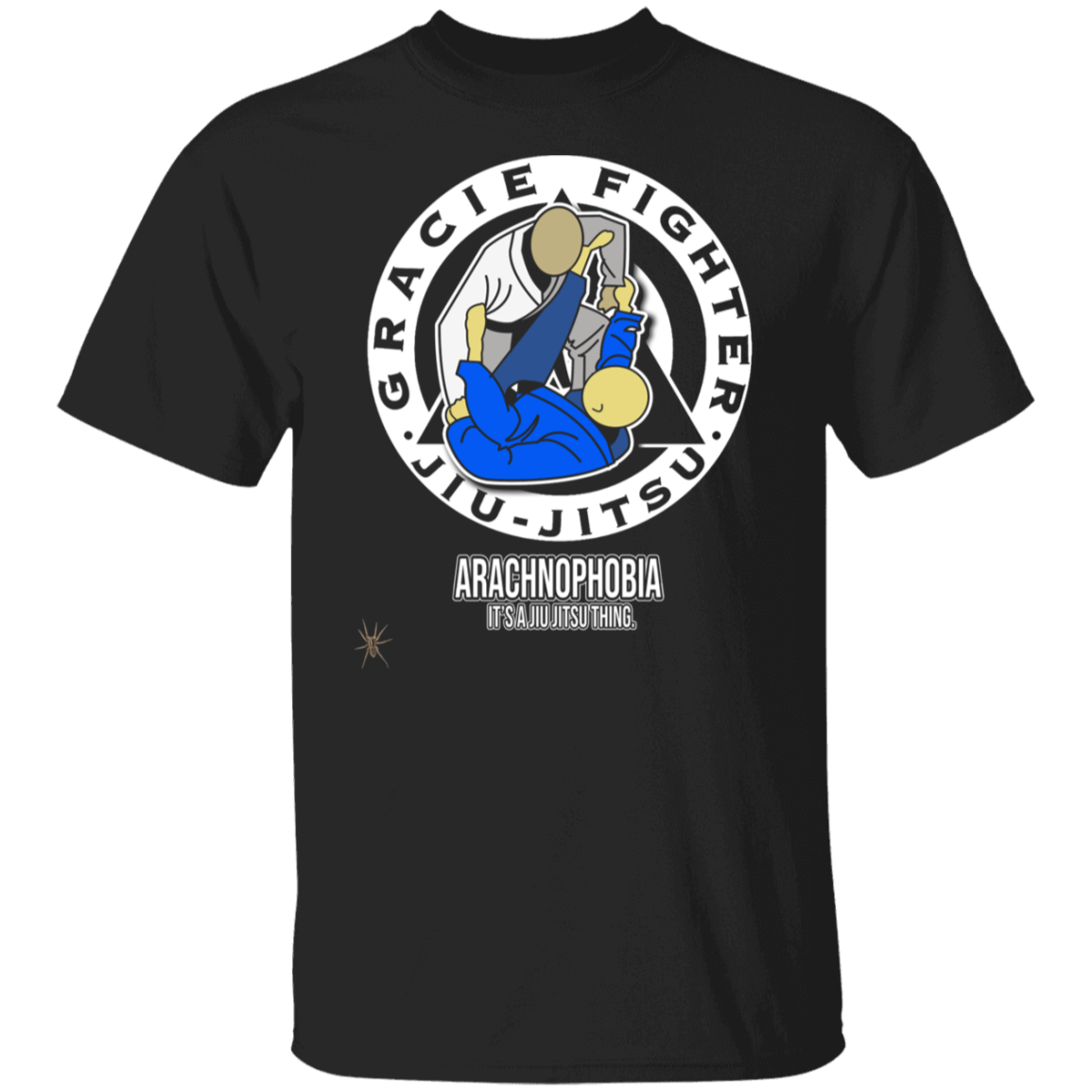 Artichoke Fight Gear Custom Design #1. Arachnophobia: Fear of Spiders. Spider Guard. It's a Jiu Jitsu Thing. 100% Cotton T-Shirt