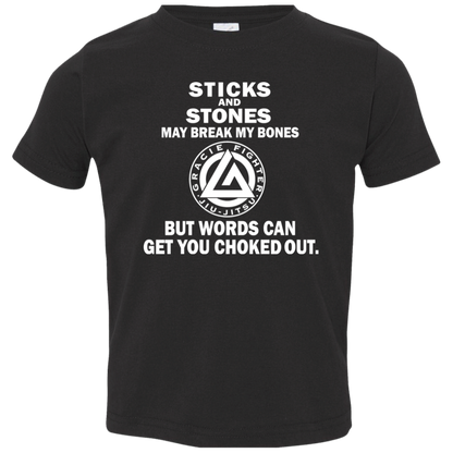Artichoke Fight Gear Custom Design #19. Sticks and Stones. Toddler Jersey T-Shirt