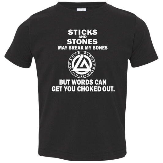 Artichoke Fight Gear Custom Design #19. Sticks and Stones. Toddler Jersey T-Shirt