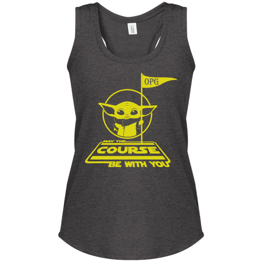 OPG Custom Design #21. May the course be with you. Star Wars Parody and Fan Art. Ladies' Perfect Tri Racerback Tank