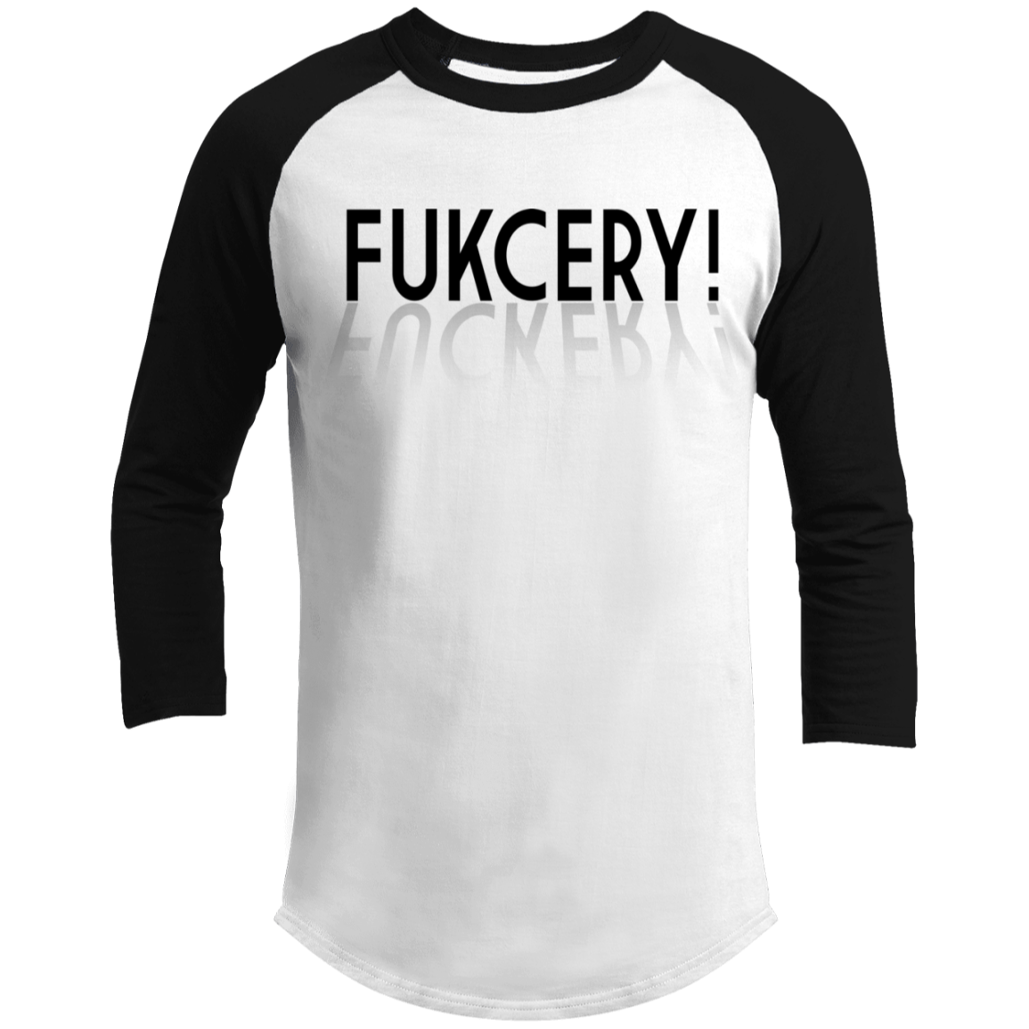 ArtichokeUSA Custom Design. FUKCERY. The New Bullshit. 3/4 Raglan Sleeve Shirt