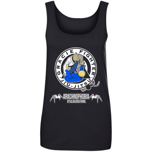 Artichoke Fight Gear Custom Design #1. Arachnophobia. Spider Guard. It's A Jiu Jitsu Thing. Ladies' 100% Ringspun Cotton Tank Top