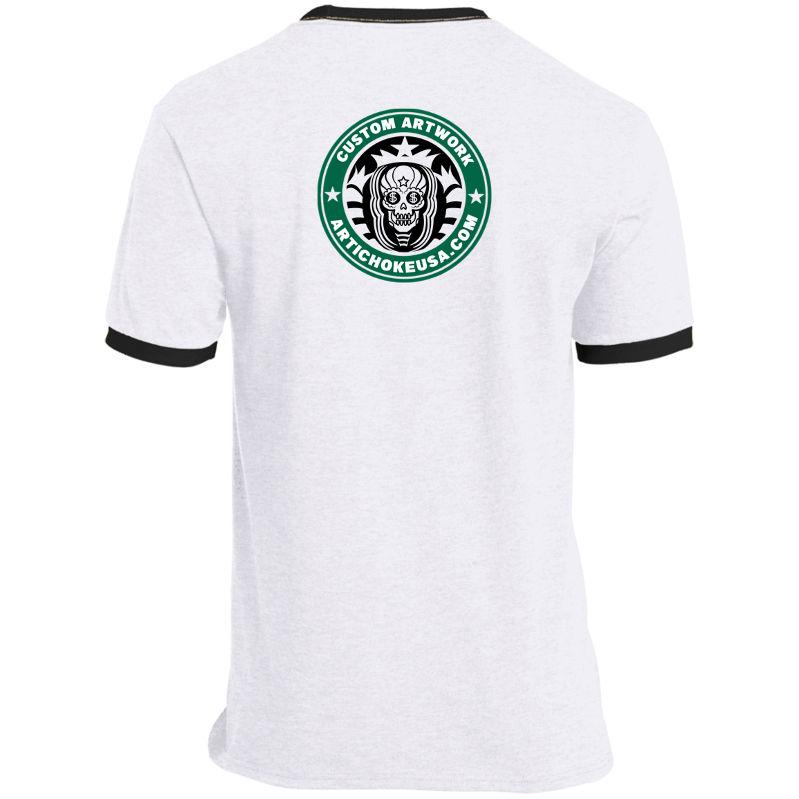 ArtichokeUSA Custom Design. Money Can't Buy Happiness But It Can Buy You Coffee. Ringer Tee