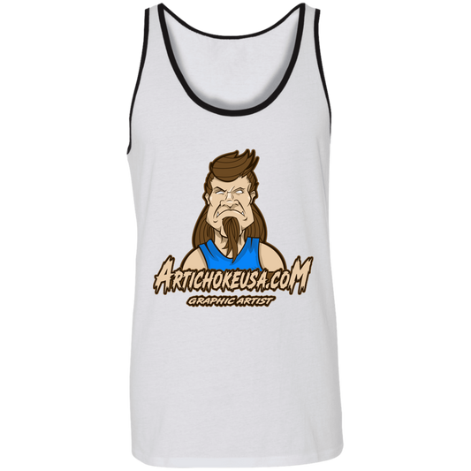 ArtichokeUSA Character and Font design. Let's Create Your Own Team Design Today. Mullet Mike. Unisex Tank