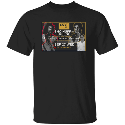 Artichoke Fight Gear Custom Design #15. UFC 909. Sho'Nuff vs Kreese. Co Main Event Bruce Lee Roy vs Danielson. MMA. UFC / The Last Dragon Movie Parody. Men's 100% Cotton T-Shirt
