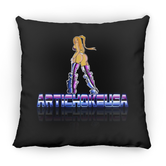 ArtichokeUSA Character and Font design. Let's Create Your Own Team Design Today. Dama de Croma. Large Square Pillow