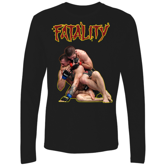 Artichoke Fight Gear Custom Design #11. Fatality. Mortal Kombat Parody. MMA. Men's 100% combed ring-spun cotton long sleeve