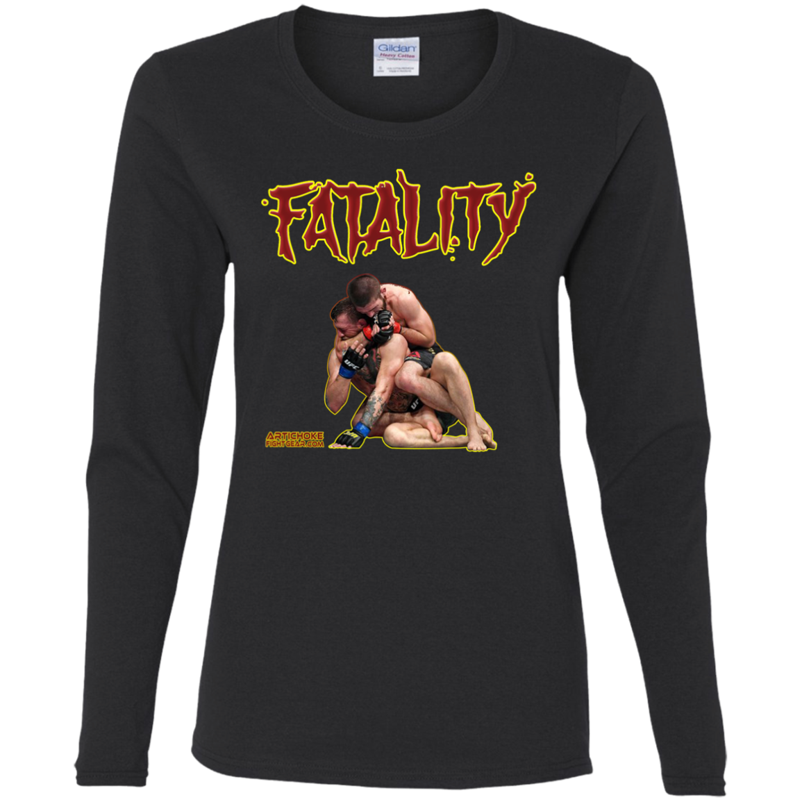 Artichoke Fight Gear Custom Design #21. FATLAITY! Ladies' 100% Pre-Shrunk Cotton Long Sleeve