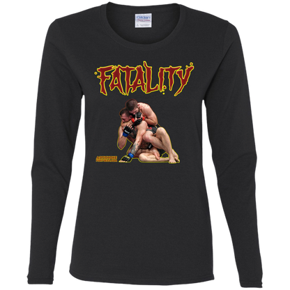 Artichoke Fight Gear Custom Design #21. FATLAITY! Ladies' 100% Pre-Shrunk Cotton Long Sleeve