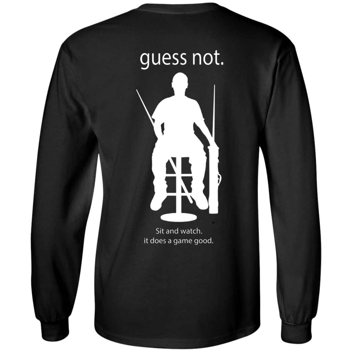 The GHOATS Custom Design. #40 Got Game? / Guess Not. Long Sleeve Cotton T-Shirt