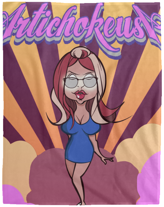 ArtichokeUSA Character and Font Design. Let’s Create Your Own Design Today. Blue Girl. Fleece Blanket - 60x80