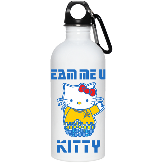 ArtichokeUSA Custom Design. Beam Me Up Kitty. Fan Art / Parody. 20 oz. Stainless Steel Water Bottle