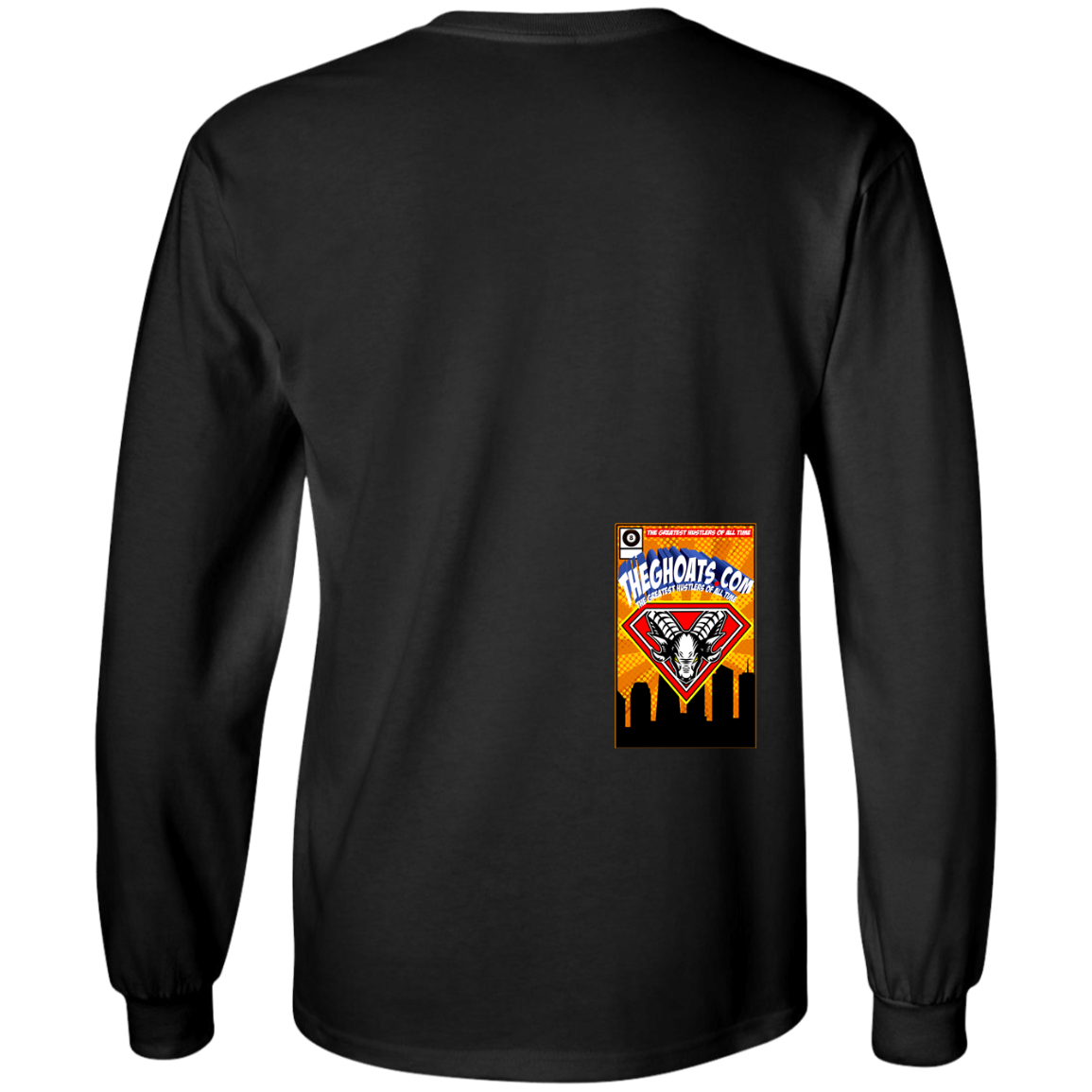 The GHOATS Custom Design. #38 Super 3. APA League. Long Sleeve Cotton T-Shirt