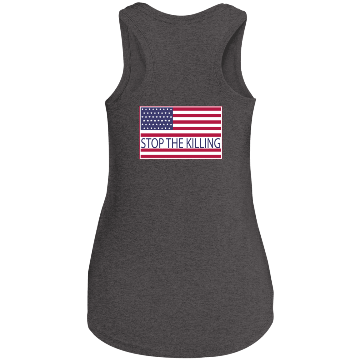 ArtichokeUSA Custom Design. TRIGGERED. STRESSED. Stop the Killing. Ladies' Tri Racerback Tank