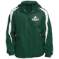 Embroidered Fleece Lined Colorblocked Hooded Jacket