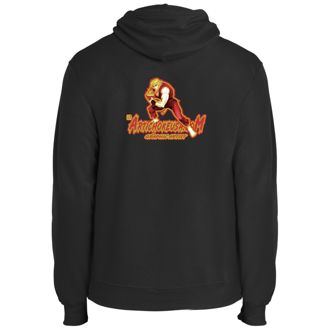 ArtichokeUSA Custom Design. Pho Ken Artichoke. Street Fighter Parody. Gaming. Fleece Pullover Hoodie