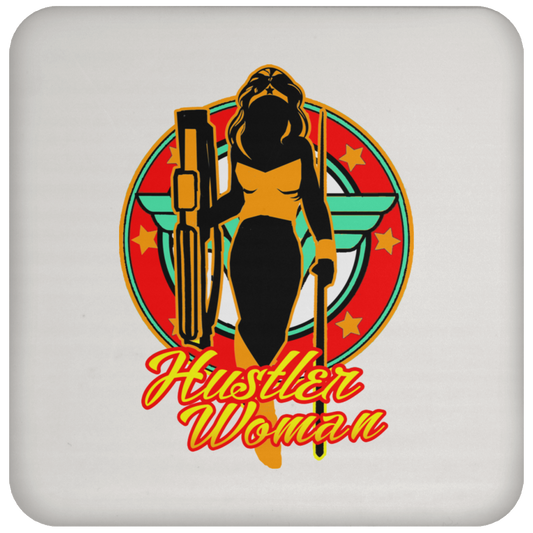 The GHOATS custom design #15. Hustler Woman. Wonder Woman Fan Art Parody. Pool Billiards.  Coaster