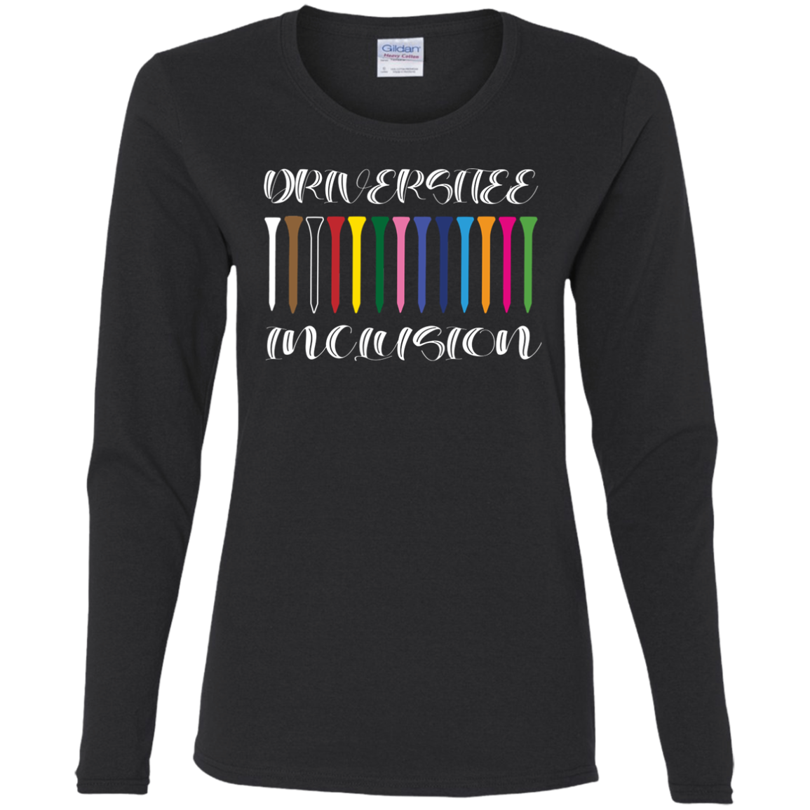 OPG Custom Design #6. Driveristee & Inclusion. Ladies' 100% Cotton T-Shirt