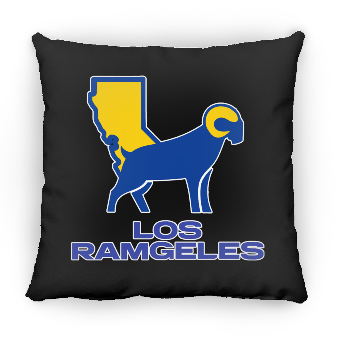 ArtichokeUSA Custom Design. Los Ramgeles. Fan Art. Large Square Pillow