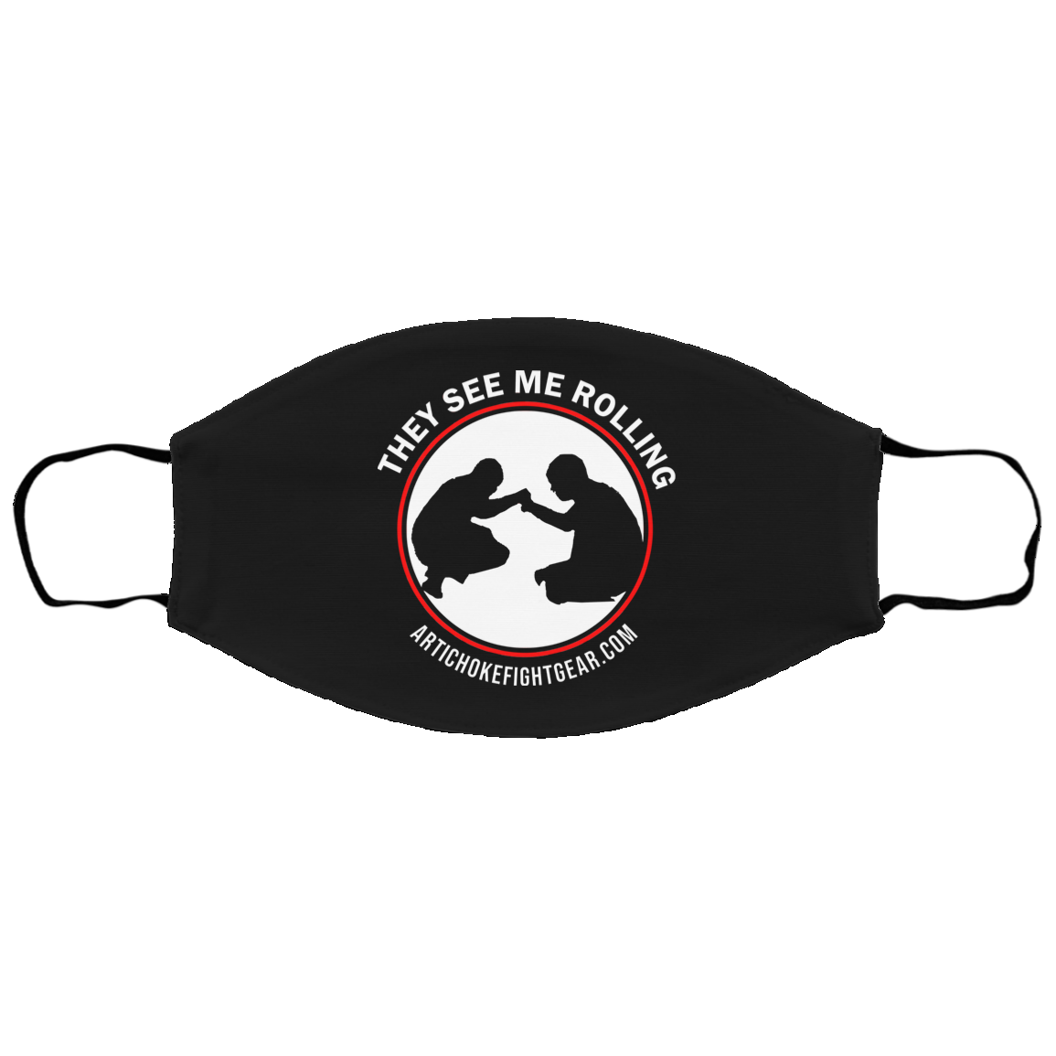 Artichoke Fight Gear Custom Design #16. They See Me Rolling. Sm/Med Face Mask