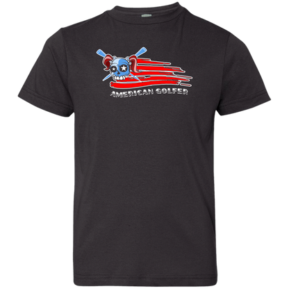 OPG Custom Design #12. American Golfer. Female Edition. Youth Jersey T-Shirt