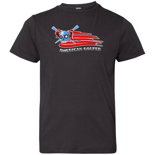 OPG Custom Design #12. American Golfer. Female Edition. Youth Jersey T-Shirt